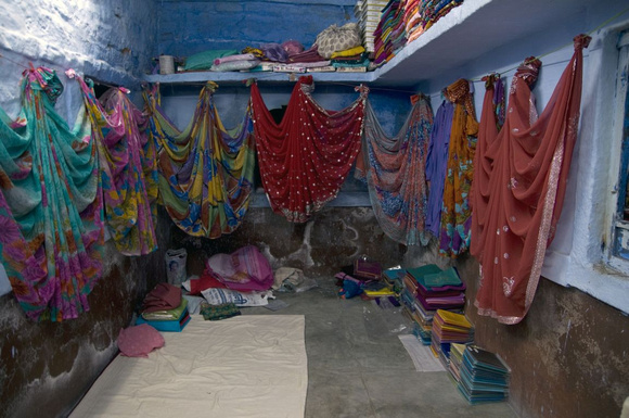 A garment shop inside the ancient blue quarters