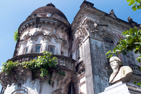 7. The grand facade of a French-era building in Chandannagar