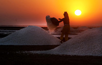Another day begins in the salt plains of Kutch.